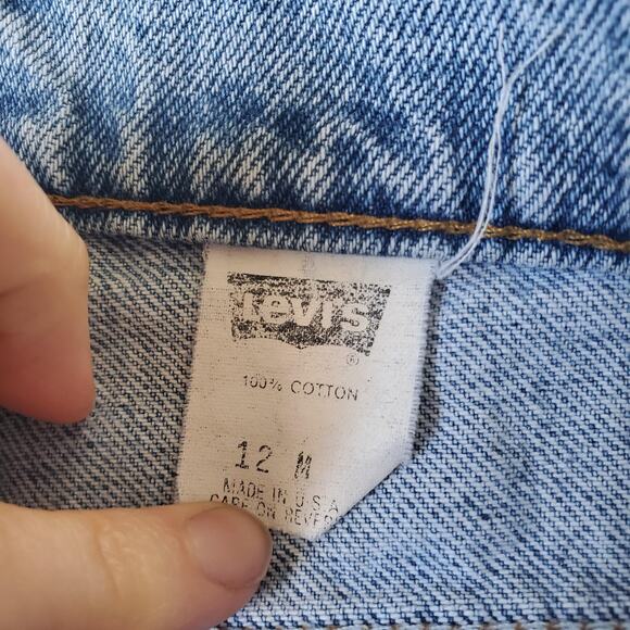Vintage 90s Levi's Jeans Womens 12 M Light Wash Relaxed Tapered Made USA 550 90s - Picture 10 of 13